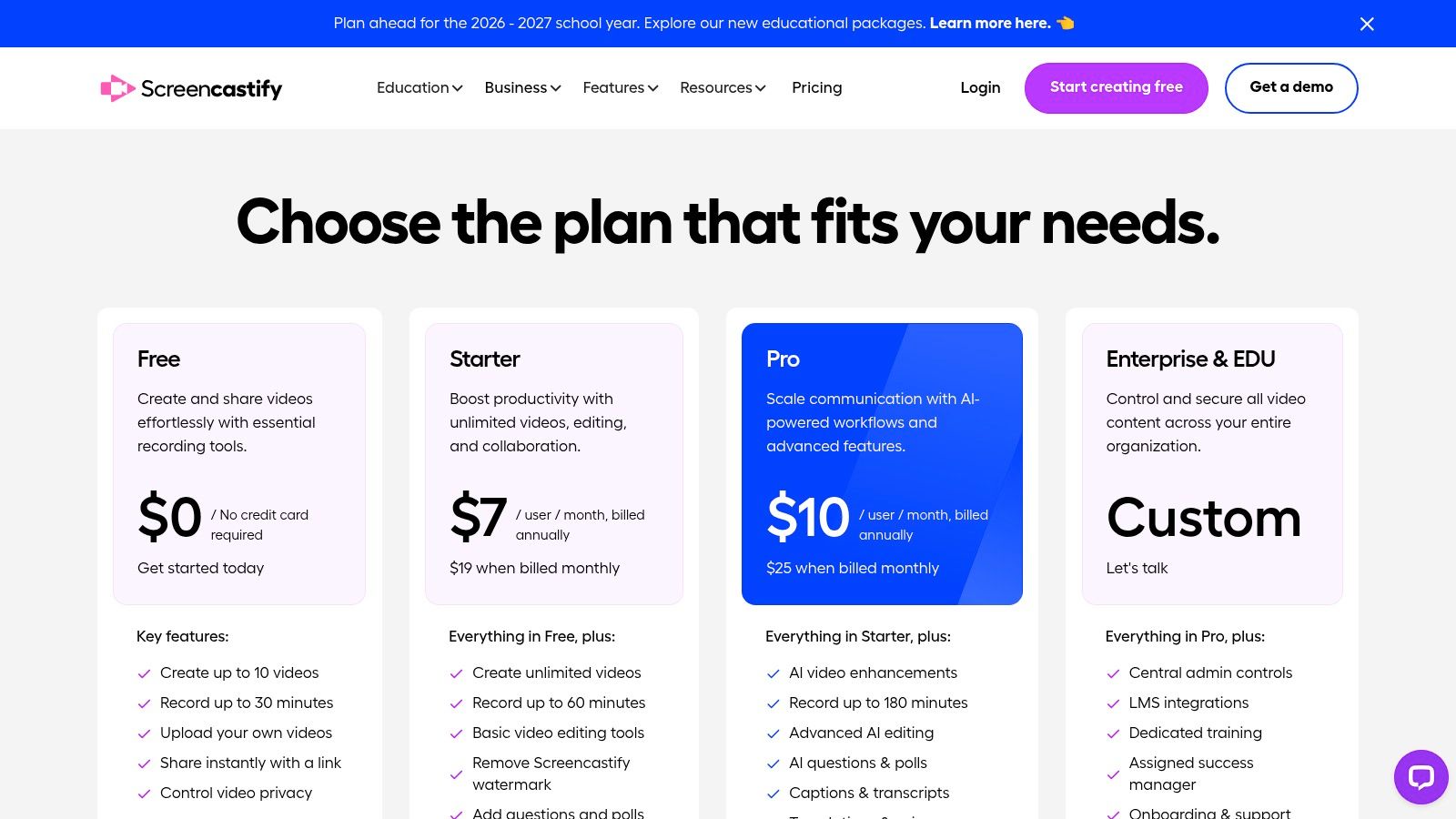 Screencastify – Free (browser-based)