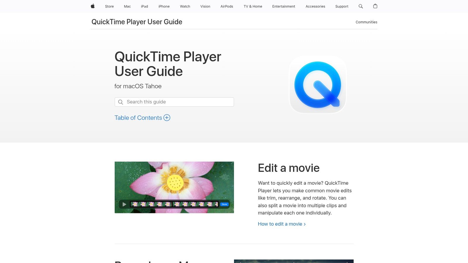 Screenshot from https://support.apple.com/guide/quicktime-player/record-your-screen-qtp975082ce1/mac