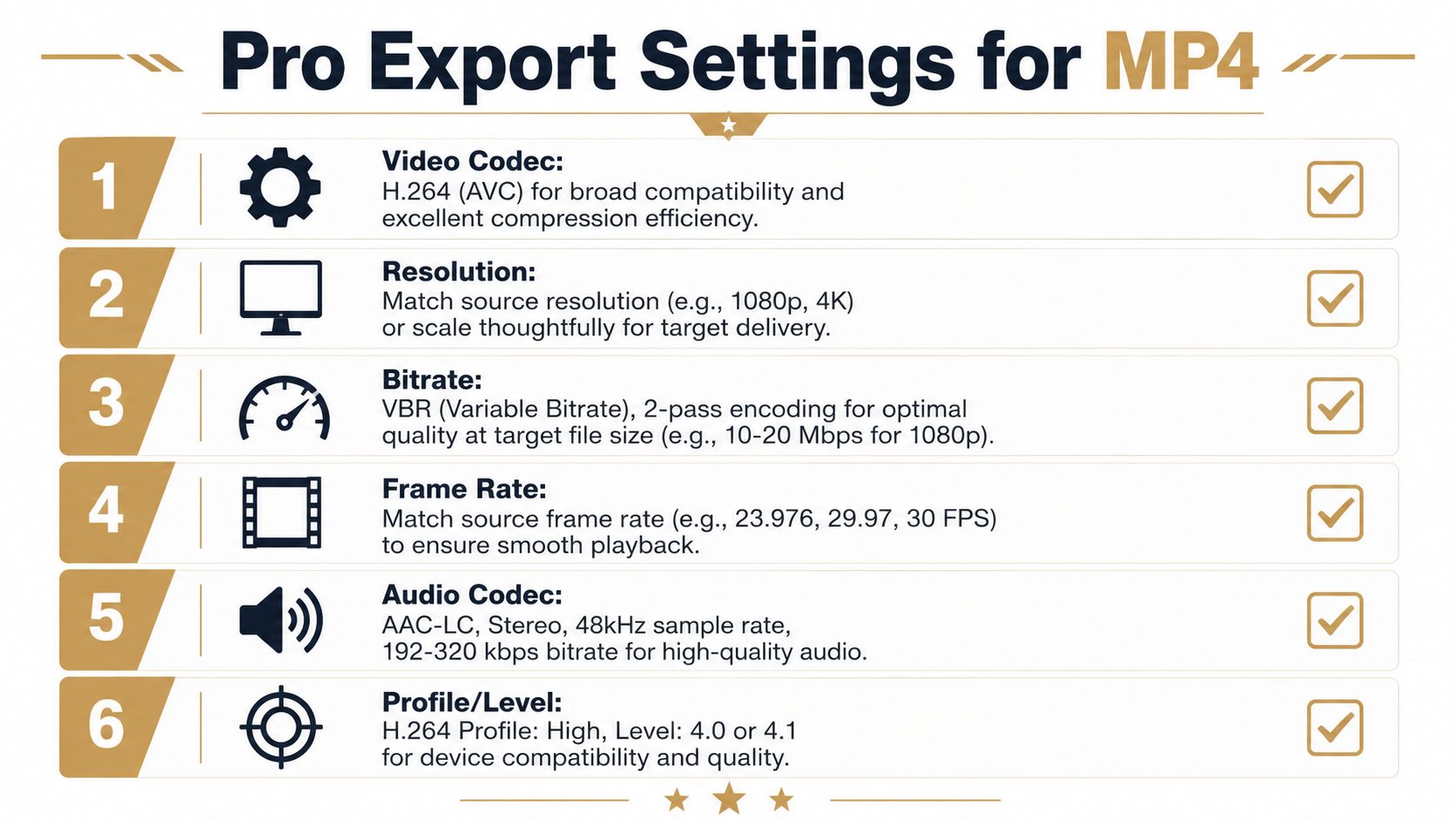 Recommended Export Settings for Professional Workflows